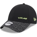 sort-justerbar-kurvet-kasket-9forty-reflective-visor-fra-valentino-rossi-vr46-motogp-fra-new-era