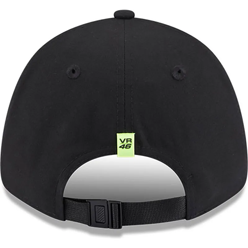 sort-justerbar-kurvet-kasket-9forty-reflective-visor-fra-valentino-rossi-vr46-motogp-fra-new-era