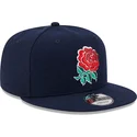 kasketter-flad-bla-snapback-9fifty-wool-fra-england-rugby-rfu-af-new-era