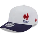hvid-og-bla-buet-kasket-snapback-9fifty-stretch-snap-flawless-fra-french-rugby-federation-ffr-fra-new-era
