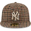 kasketter-flad-brun-tilpasset-59fifty-harris-tweed-fra-new-york-yankees-mlb-af-new-era
