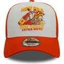 new-era-hot-sauce-a-frame-food-hvid-og-orange-trucker-kasket