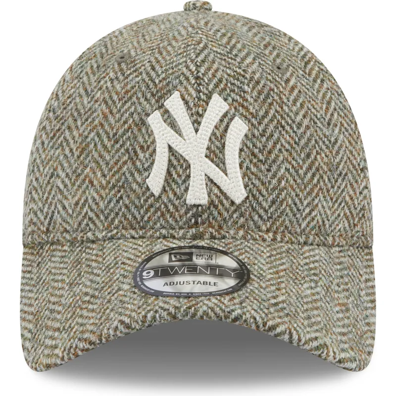 kasketter-buet-gra-justerbar-rem-9twenty-tweed-pack-fra-new-york-yankees-mlb-af-new-era