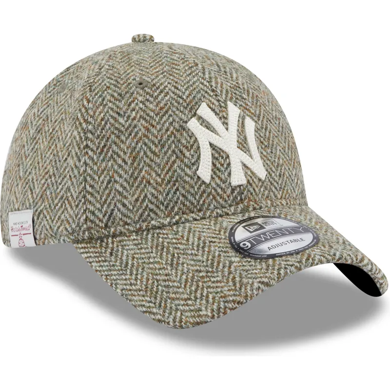 kasketter-buet-gra-justerbar-rem-9twenty-tweed-pack-fra-new-york-yankees-mlb-af-new-era