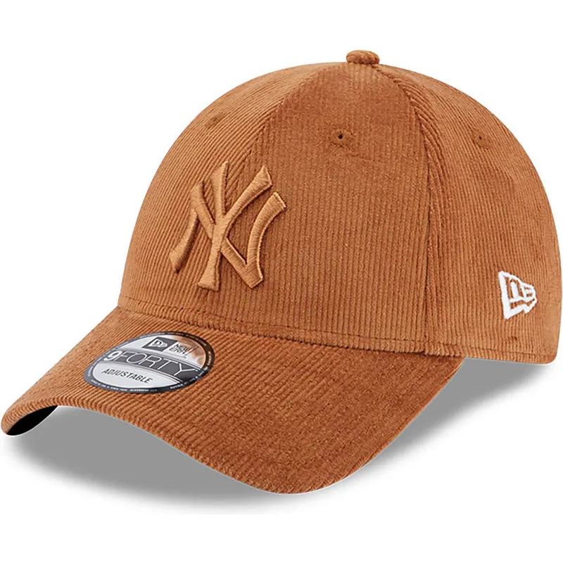 kasketter-buet-brun-justerbar-rem-9forty-cord-fra-new-york-yankees-mlb-af-new-era kasketter-buet-brun-justerbar-rem-9forty-cord-fra-new-york-yankees-mlb-af-new-era