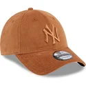 kasketter-buet-brun-justerbar-rem-9forty-cord-fra-new-york-yankees-mlb-af-new-era