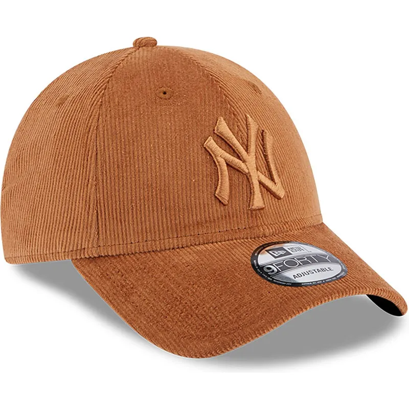 kasketter-buet-brun-justerbar-rem-9forty-cord-fra-new-york-yankees-mlb-af-new-era kasketter-buet-brun-justerbar-rem-9forty-cord-fra-new-york-yankees-mlb-af-new-era