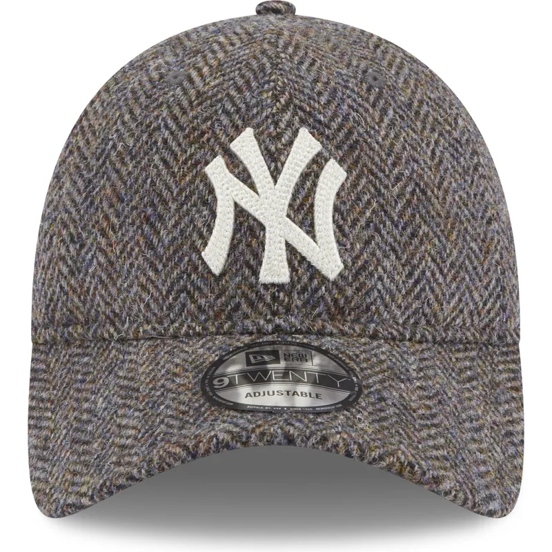 kasketter-buet-gra-justerbar-rem-9twenty-tweed-pack-fra-new-york-yankees-mlb-af-new-era
