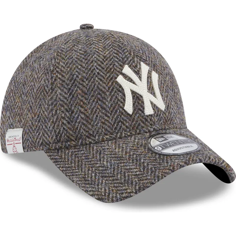 kasketter-buet-gra-justerbar-rem-9twenty-tweed-pack-fra-new-york-yankees-mlb-af-new-era