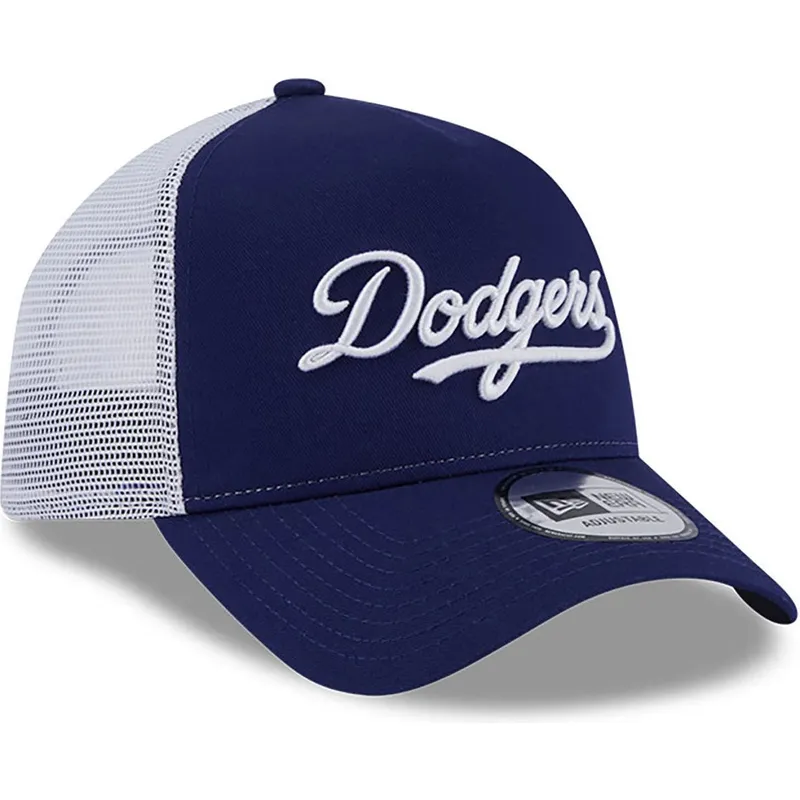 kasketter-buet-bla-snapback-a-frame-team-script-fra-los-angeles-dodgers-mlb-af-new-era