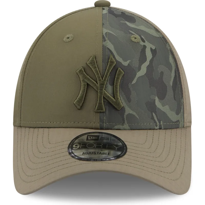 kasketter-buet-gron-justerbar-rem-9forty-multi-texture-fra-new-york-yankees-mlb-af-new-era