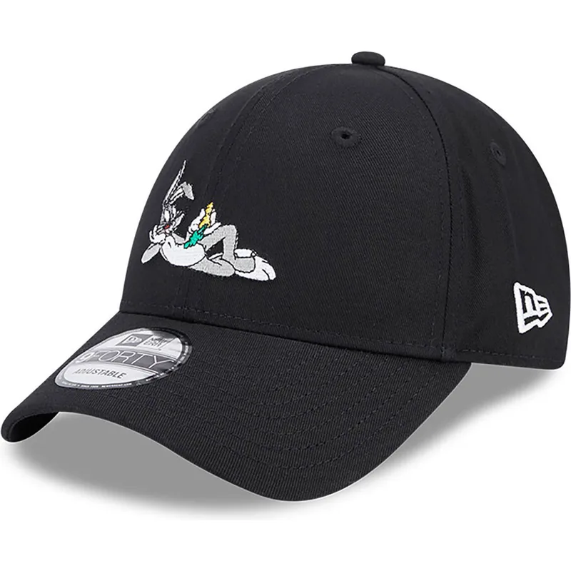kasketter-buet-sort-justerbar-rem-9forty-fra-bugs-bunny-looney-tunes-af-new-era