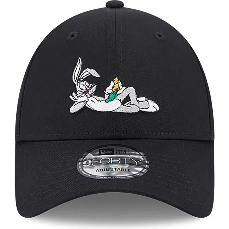 kasketter-buet-sort-justerbar-rem-9forty-fra-bugs-bunny-looney-tunes-af-new-era