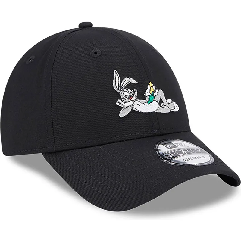 kasketter-buet-sort-justerbar-rem-9forty-fra-bugs-bunny-looney-tunes-af-new-era