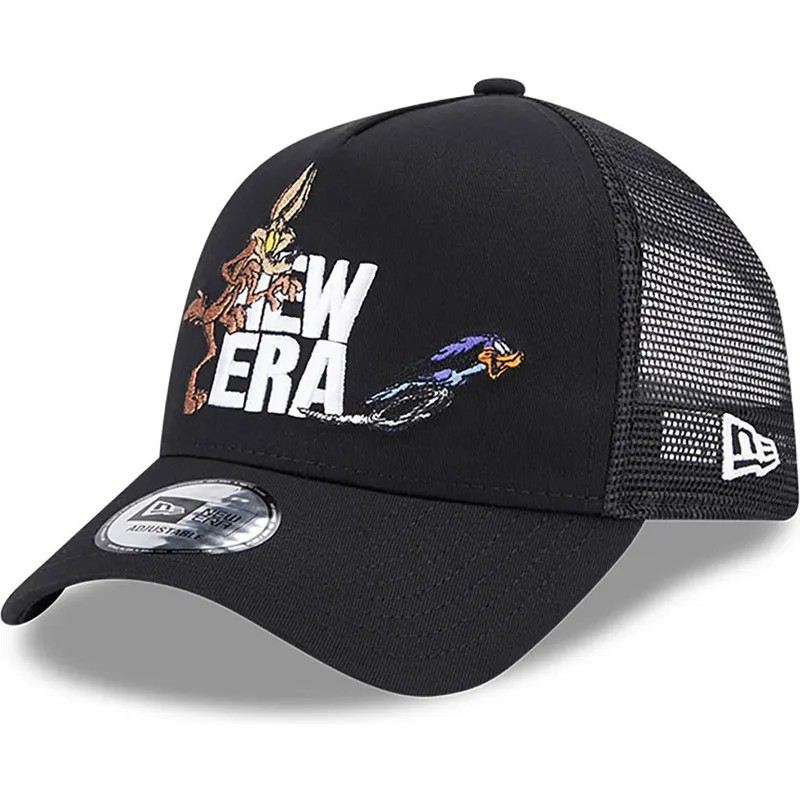 kasketter-buet-sort-snapback-a-frame-fra-coyote-y-correcaminos-looney-tunes-af-new-era kasketter-buet-sort-snapback-a-frame-fra-coyote-y-correcaminos-looney-tunes-af-new-era