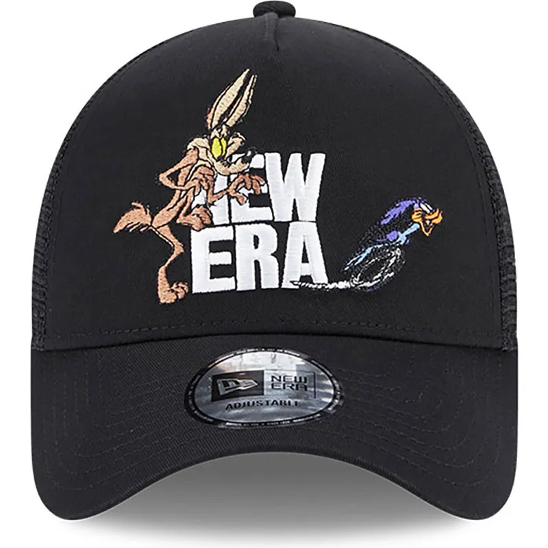 kasketter-buet-sort-snapback-a-frame-fra-coyote-y-correcaminos-looney-tunes-af-new-era kasketter-buet-sort-snapback-a-frame-fra-coyote-y-correcaminos-looney-tunes-af-new-era