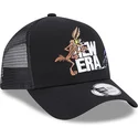 kasketter-buet-sort-snapback-a-frame-fra-coyote-y-correcaminos-looney-tunes-af-new-era