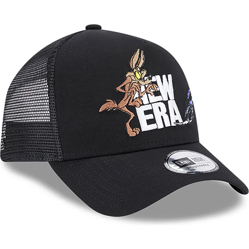 kasketter-buet-sort-snapback-a-frame-fra-coyote-y-correcaminos-looney-tunes-af-new-era kasketter-buet-sort-snapback-a-frame-fra-coyote-y-correcaminos-looney-tunes-af-new-era