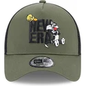 kasketter-buet-gron-snapback-a-frame-fra-piolin-y-silvestre-looney-tunes-af-new-era