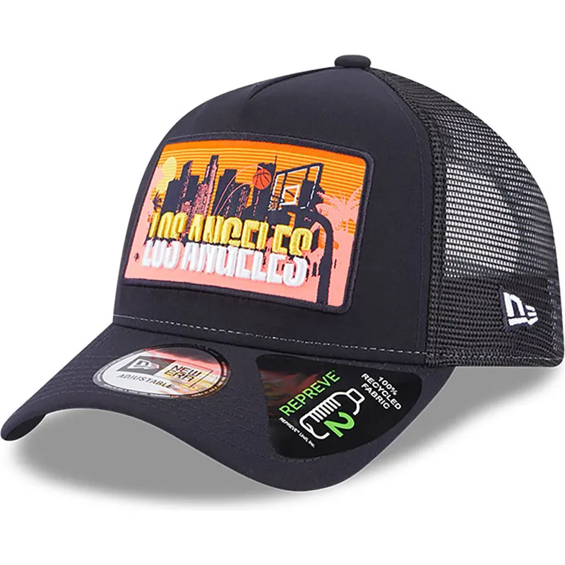 kasketter-buet-marinebla-snapback-a-frame-repreve-license-plate-fra-los-angeles-af-new-era
