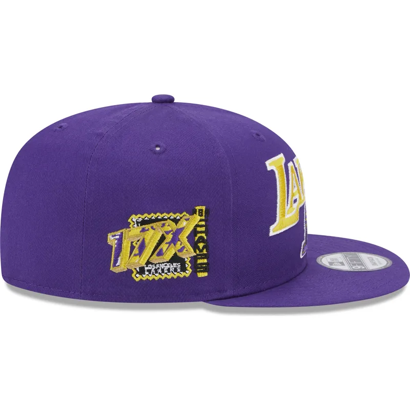 violet-flad-kasket-snapback-9fifty-patch-fra-los-angeles-lakers-nba-fra-new-era