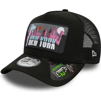 kasketter-buet-sort-snapback-a-frame-repreve-license-plate-fra-new-york-af-new-era