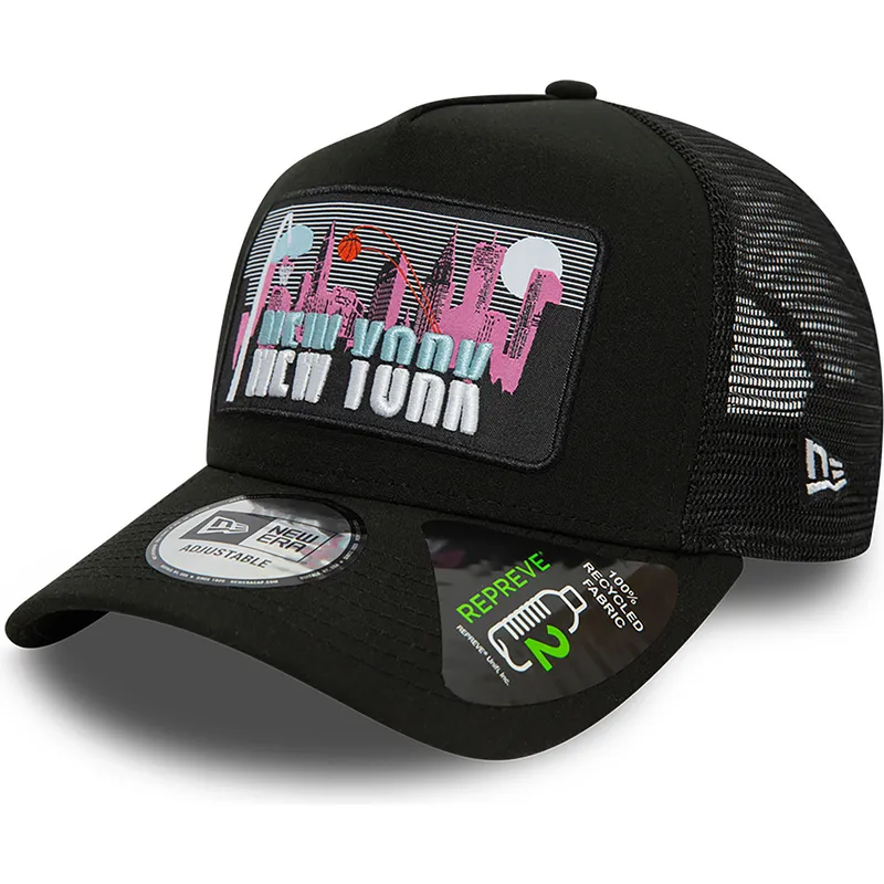 kasketter-buet-sort-snapback-a-frame-repreve-license-plate-fra-new-york-af-new-era