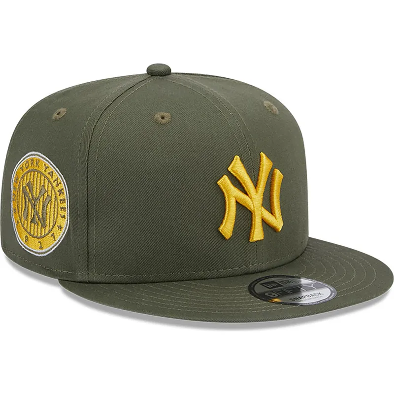 kasketter-flad-gron-snapback-9fifty-side-patch-fra-new-york-yankees-mlb-af-new-era