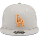 kasketter-flad-beige-snapback-9fifty-side-patch-fra-los-angeles-dodgers-mlb-af-new-era