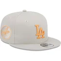 kasketter-flad-beige-snapback-9fifty-side-patch-fra-los-angeles-dodgers-mlb-af-new-era
