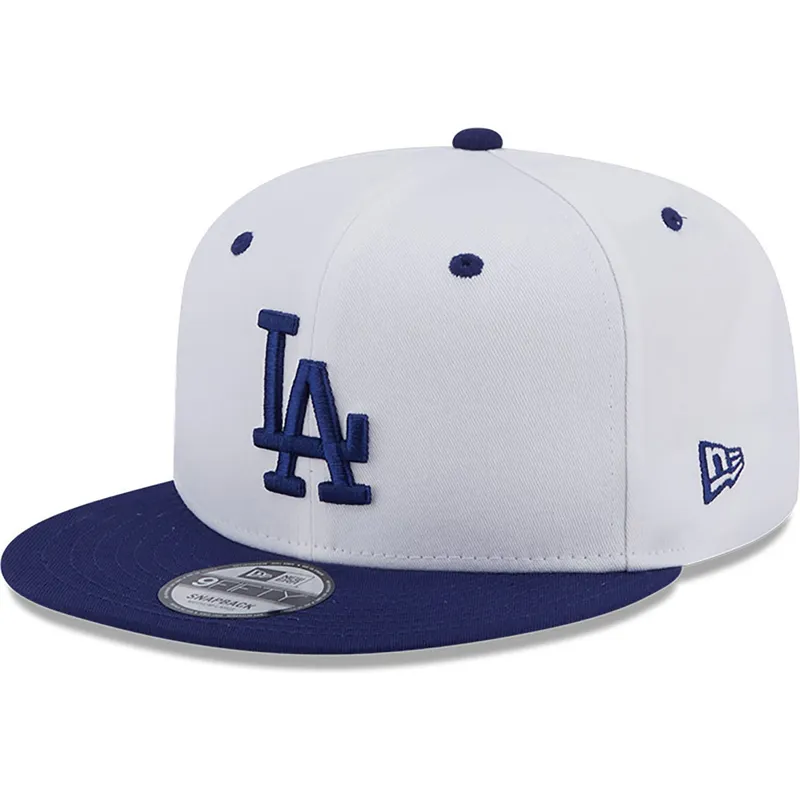 kasketter-flad-bla-snapback-9fifty-white-crown-patch-fra-los-angeles-dodgers-mlb-af-new-era