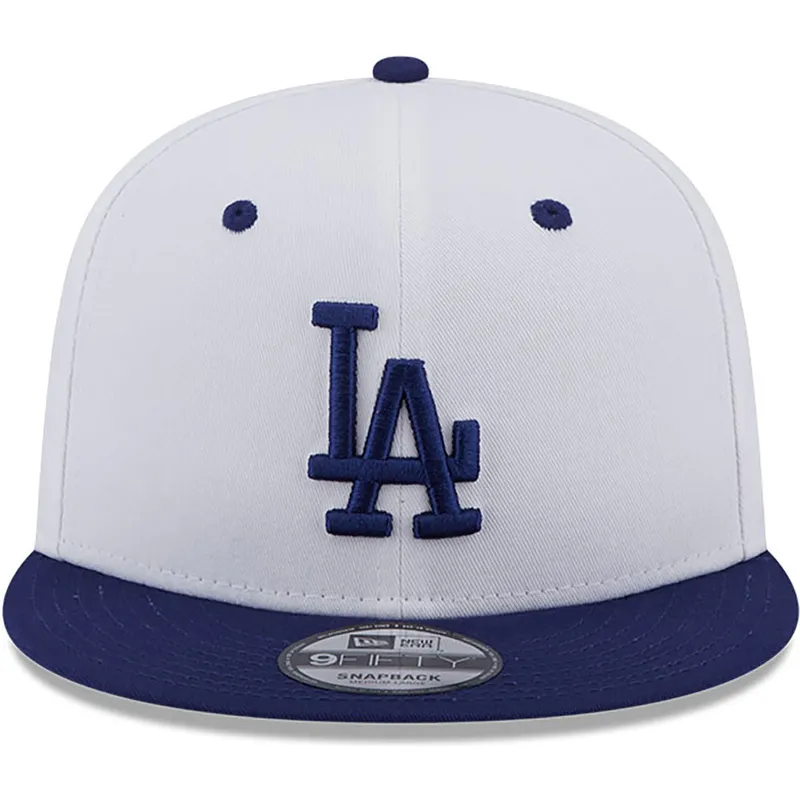 kasketter-flad-bla-snapback-9fifty-white-crown-patch-fra-los-angeles-dodgers-mlb-af-new-era