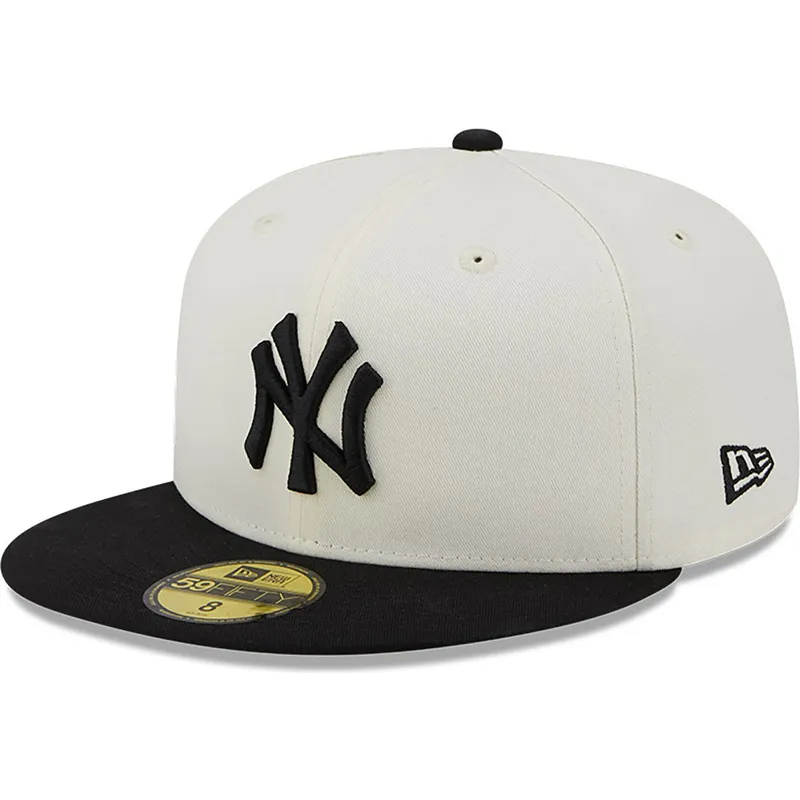 kasketter-flad-hvid-tilpasset-59fifty-championships-fra-new-york-yankees-mlb-af-new-era