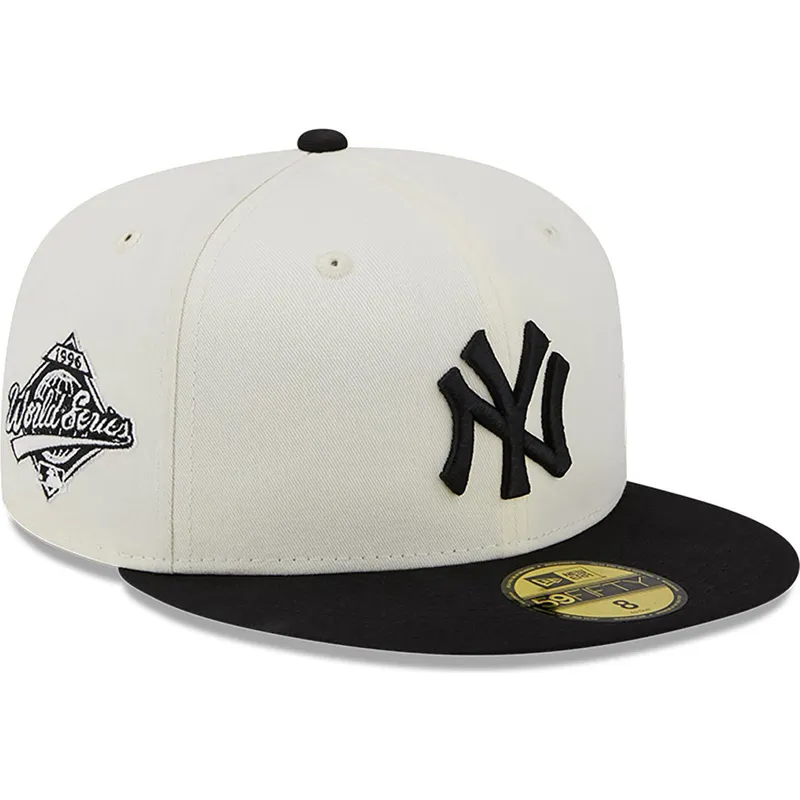 kasketter-flad-hvid-tilpasset-59fifty-championships-fra-new-york-yankees-mlb-af-new-era