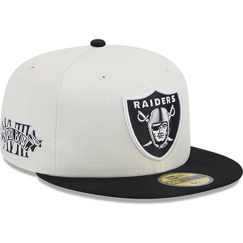 kasketter-flad-hvid-tilpasset-59fifty-championships-fra-las-vegas-raiders-nfl-af-new-era