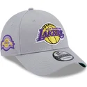 gra-justerbar-kurvet-kasket-9forty-team-side-patch-fra-los-angeles-lakers-nba-fra-new-era