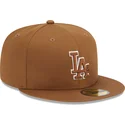 kasketter-flad-brun-tilpasset-59fifty-team-outline-fra-los-angeles-dodgers-mlb-af-new-era