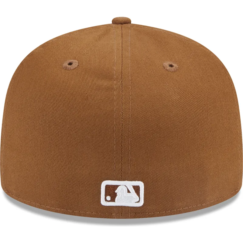 kasketter-flad-brun-tilpasset-59fifty-team-outline-fra-los-angeles-dodgers-mlb-af-new-era