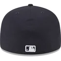 kasketter-flad-marinebla-tilpasset-59fifty-team-outline-fra-new-york-yankees-mlb-af-new-era