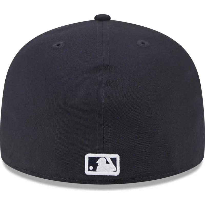 kasketter-flad-marinebla-tilpasset-59fifty-team-outline-fra-new-york-yankees-mlb-af-new-era