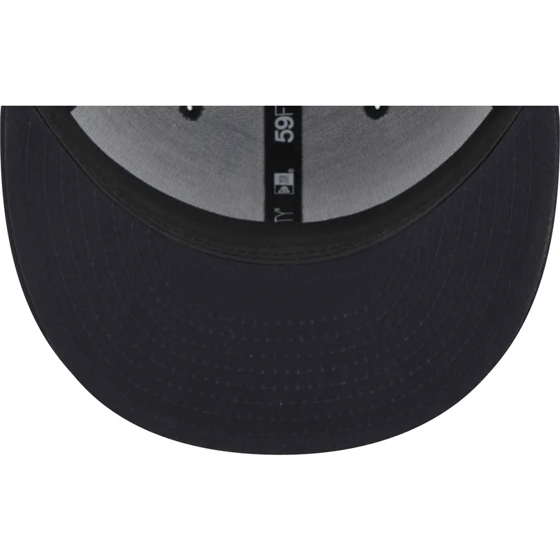 kasketter-flad-marinebla-tilpasset-59fifty-team-outline-fra-new-york-yankees-mlb-af-new-era