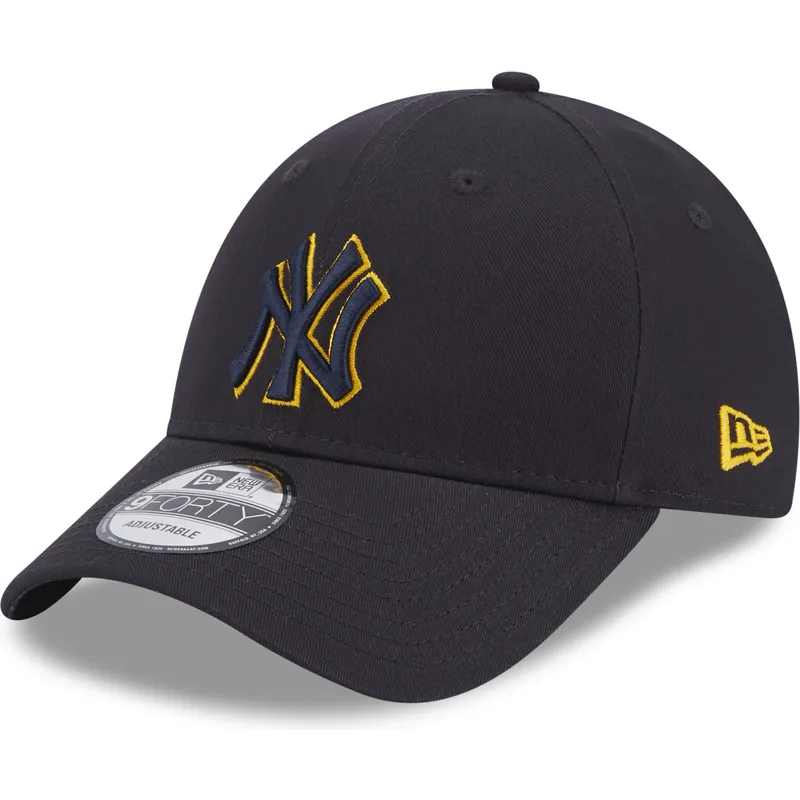 kasketter-buet-marinebla-justerbar-rem-9forty-team-outline-fra-new-york-yankees-mlb-af-new-era