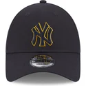 new-era-new-york-yankees-mlb-9forty-team-outline-justerbar-marinebla-buet-kasket