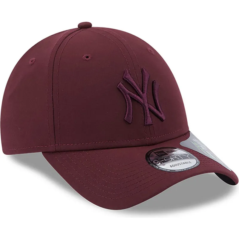 kasketter-buet-rod-justerbar-rem-granate-granate-9forty-repreve-fra-new-york-yankees-mlb-af-new-era kasketter-buet-rod-justerbar-rem-granate-granate-9forty-repreve-fra-new-york-yankees-mlb-af-new-era
