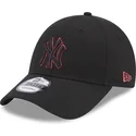 new-era-new-york-yankees-mlb-9forty-team-outline-justerbar-sort-buet-kasket