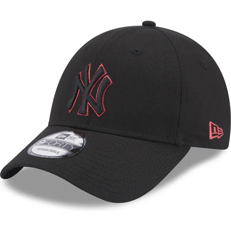 kasketter-buet-sort-justerbar-rem-9forty-team-outline-fra-new-york-yankees-mlb-af-new-era
