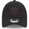 new-era-new-york-yankees-mlb-9forty-team-outline-justerbar-sort-buet-kasket