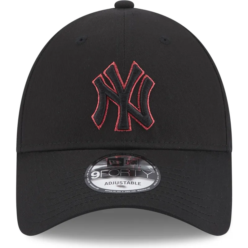 kasketter-buet-sort-justerbar-rem-9forty-team-outline-fra-new-york-yankees-mlb-af-new-era