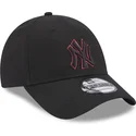 new-era-new-york-yankees-mlb-9forty-team-outline-justerbar-sort-buet-kasket