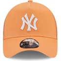 new-york-yankees-mlb-new-era-a-frame-league-essential-orange-trucker-cap